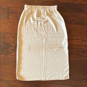 Elegant Cream Midi Skirt